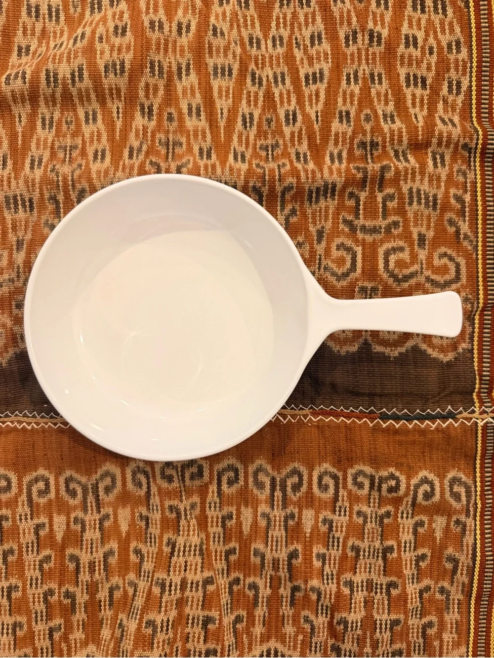 Corningware White Skillet with Blue Floral Cornflower Pattern and handle Vintage